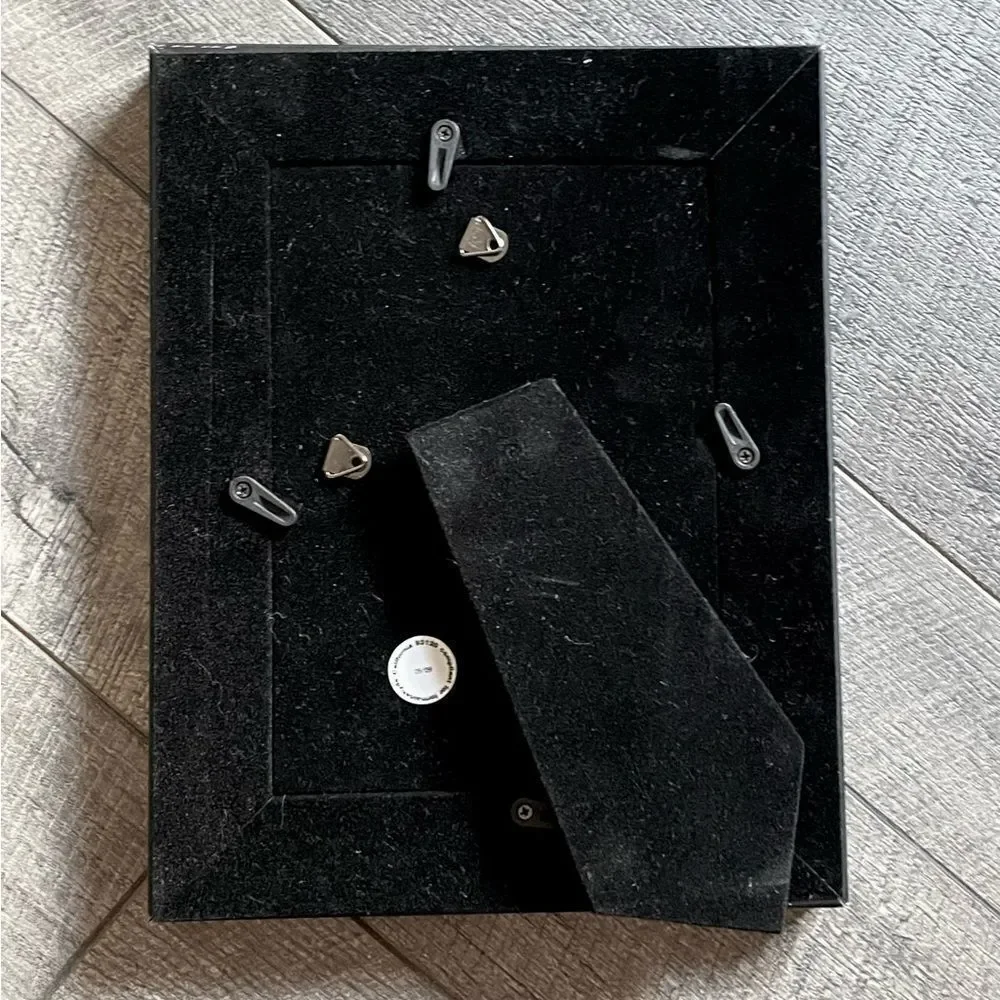 New! Black, Textured, 5x7 Picture Frame with Black Felt Backing.